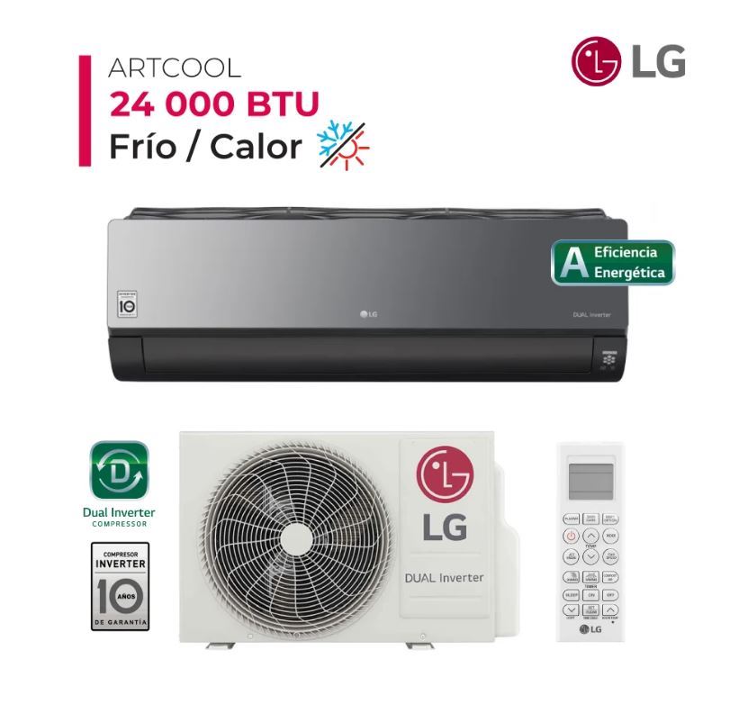 Aire Acondicionado Lg Split Pared De 24,000 Btu/H Artcool Frío/Calor
